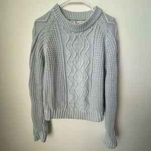 Tommy Hilfiger women's cable knit cotton crewneck sweater size medium